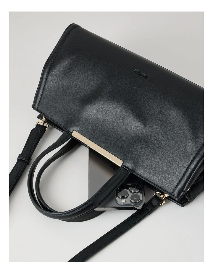 Audrey Satchel Bag in Black image 2