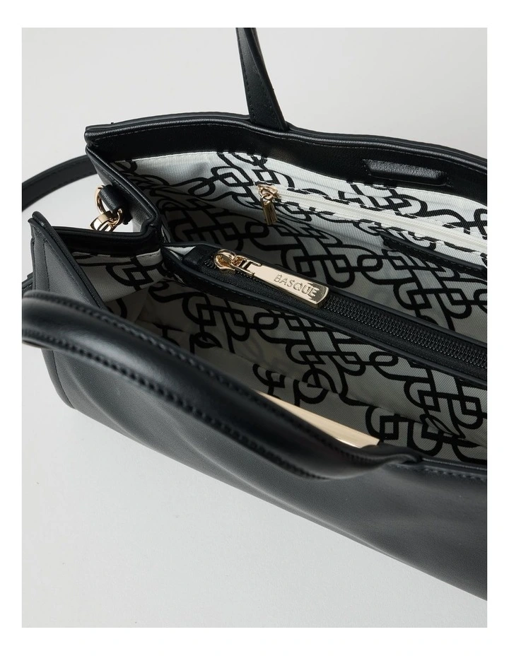 Audrey Satchel Bag in Black image 5