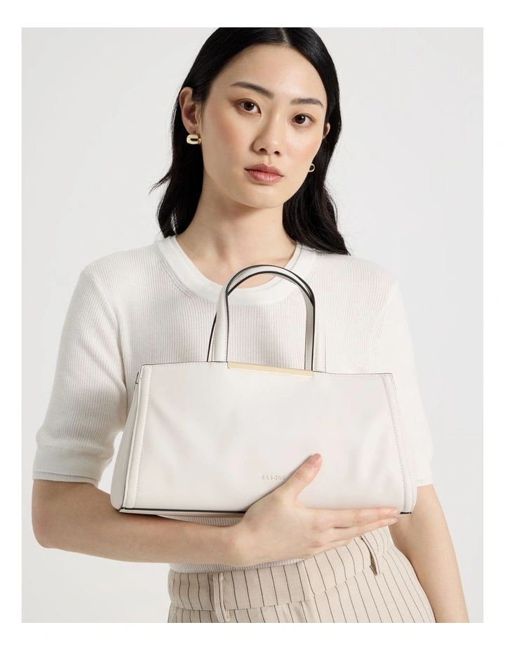 Audrey Satchel Bag in Vanilla image 2