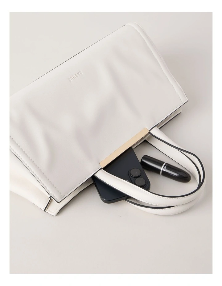 Audrey Satchel Bag in Vanilla image 2