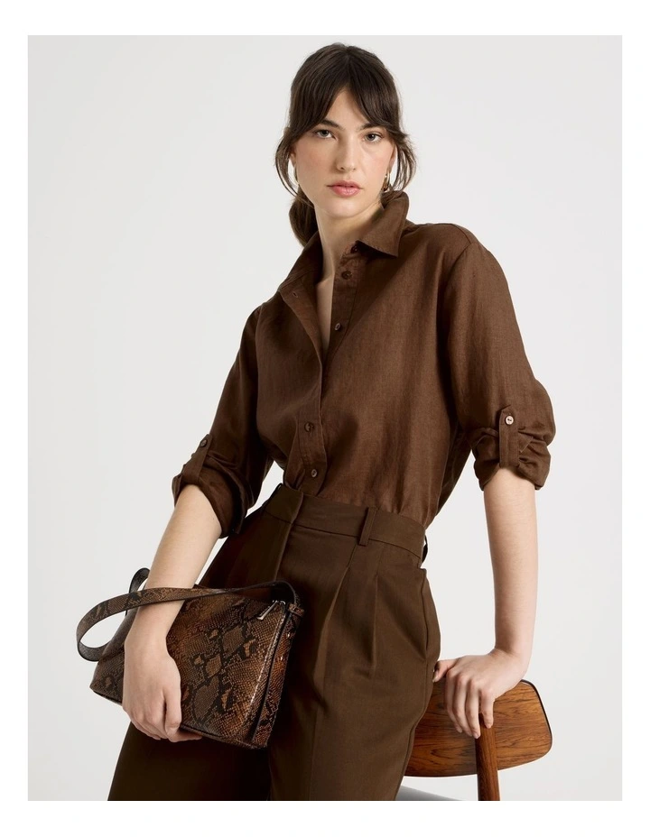 Sofia Shoulder Bag in Brown image 1