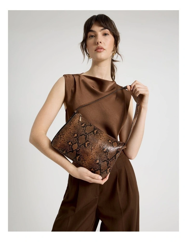 Sofia Shoulder Bag in Brown image 2