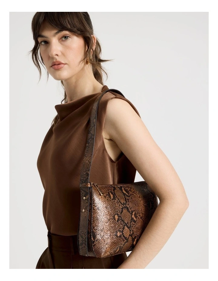 Sofia Shoulder Bag in Brown image 6