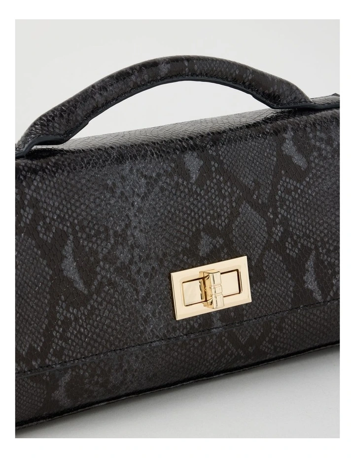 Ava Satchel Bag in Black image 2