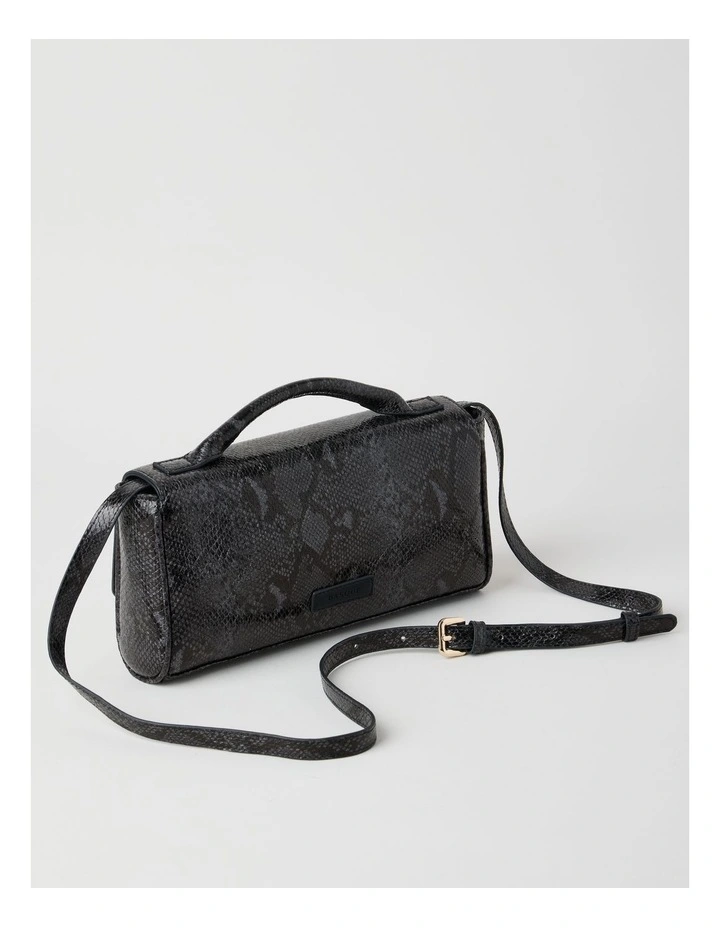 Ava Satchel Bag in Black image 4
