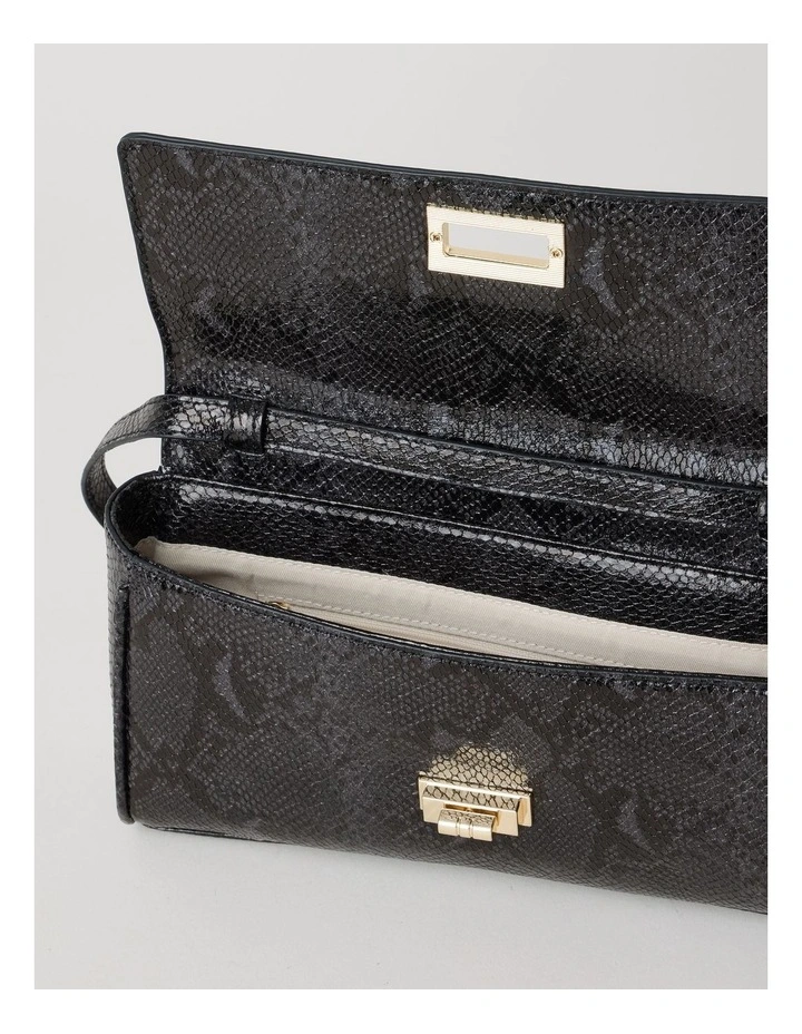 Ava Satchel Bag in Black image 5