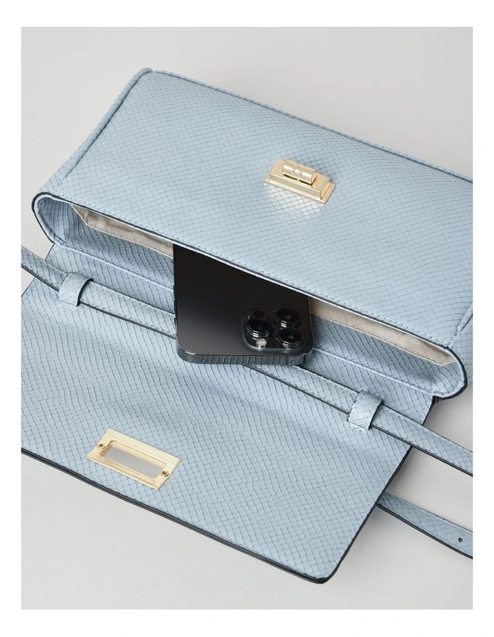Ava Satchel Bag in Blue image 4