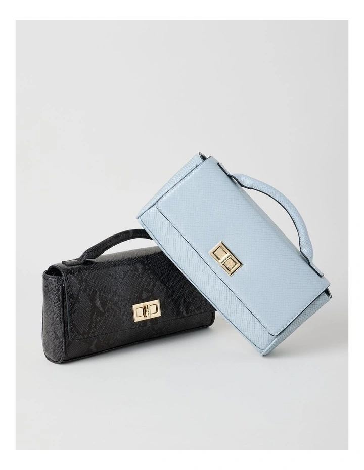 Ava Satchel Bag in Blue image 6