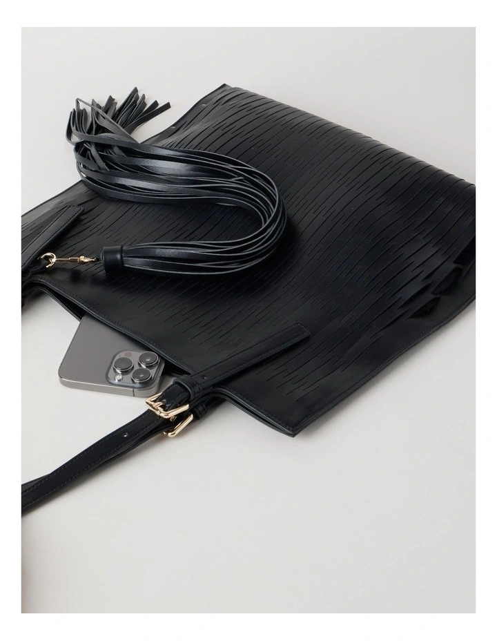 Claire Tote Bag in Black image 3