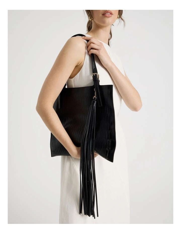 Claire Tote Bag in Black image 4