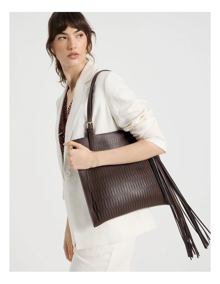 Claire Tote Bag in Chocolate image 2