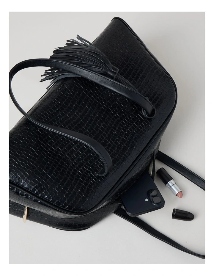 Nicole Tote Bag in Black image 5
