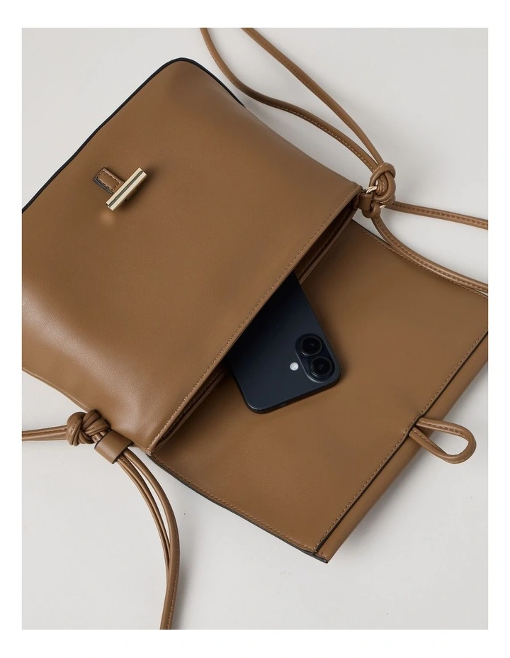 Bec Crossbody Bag in Tan image 5