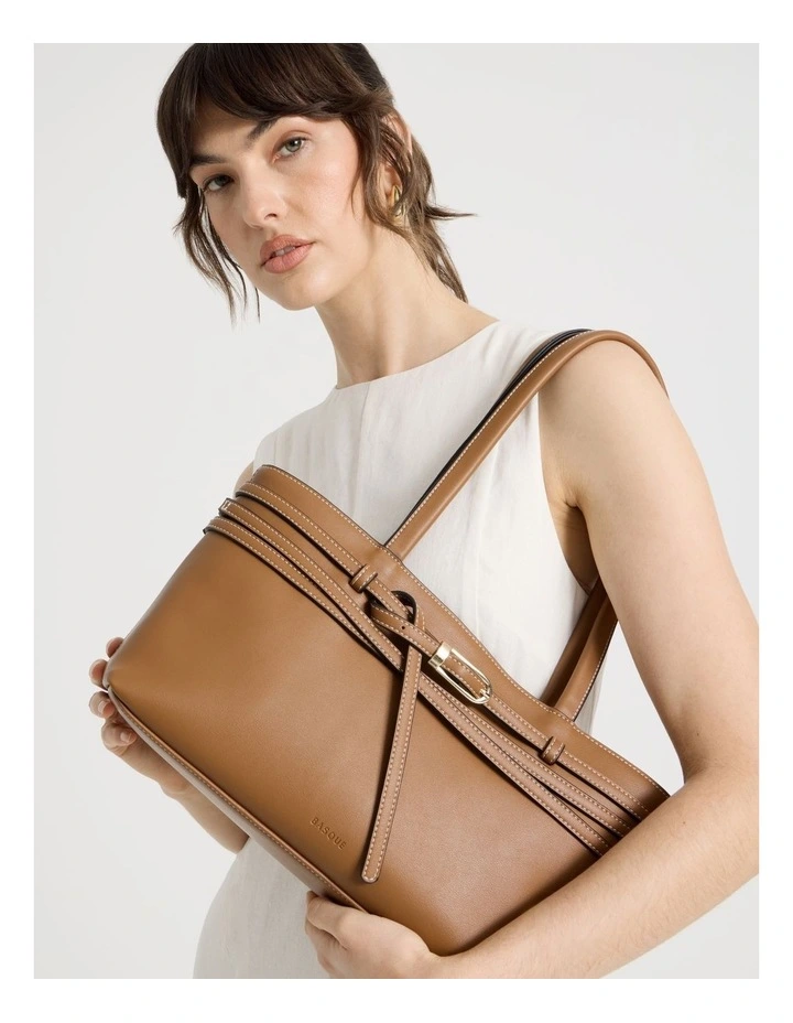 Kylie Tote Bag in Tan image 4