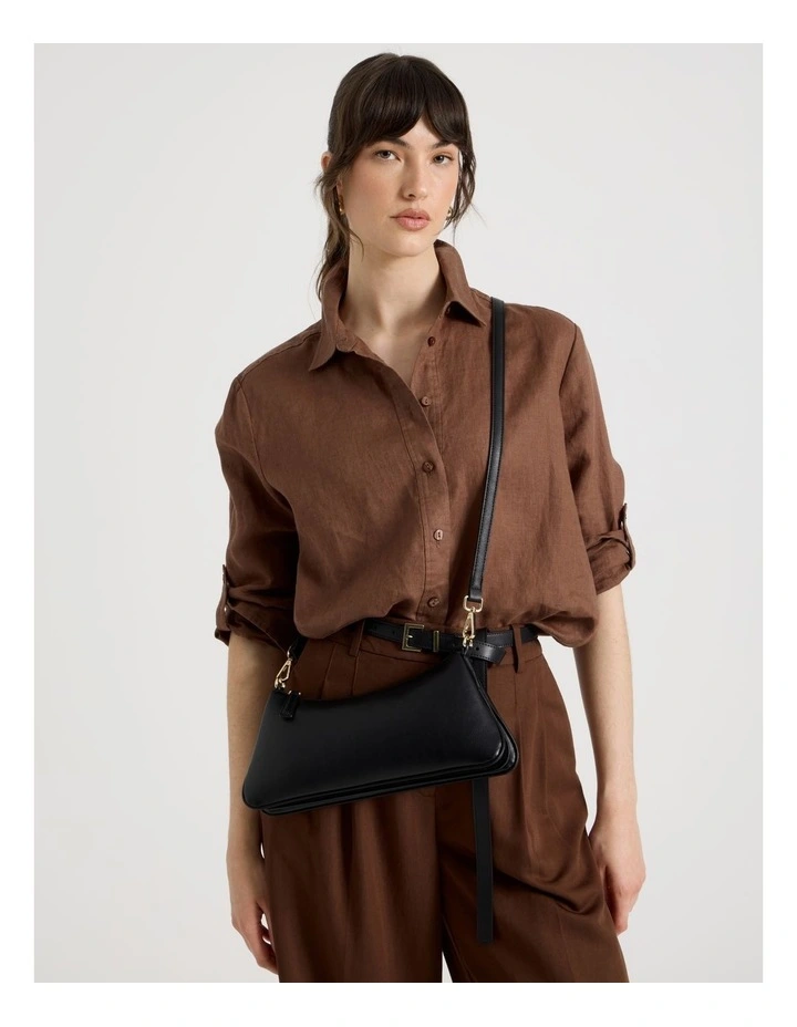 Cynthia Shoulder Bag in Black image 2