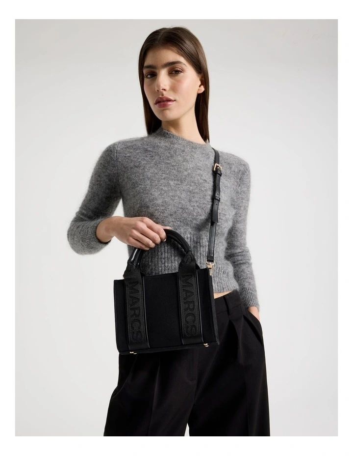 Barbados Mini Nero Tote Bag in Black image 2