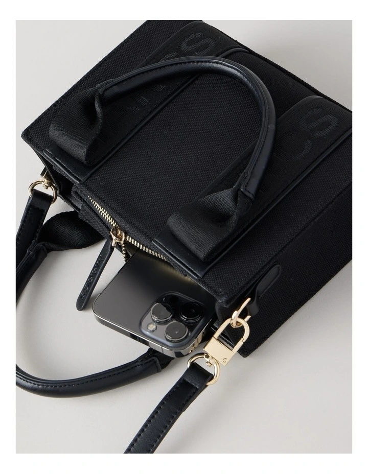 Barbados Mini Nero Tote Bag in Black image 4