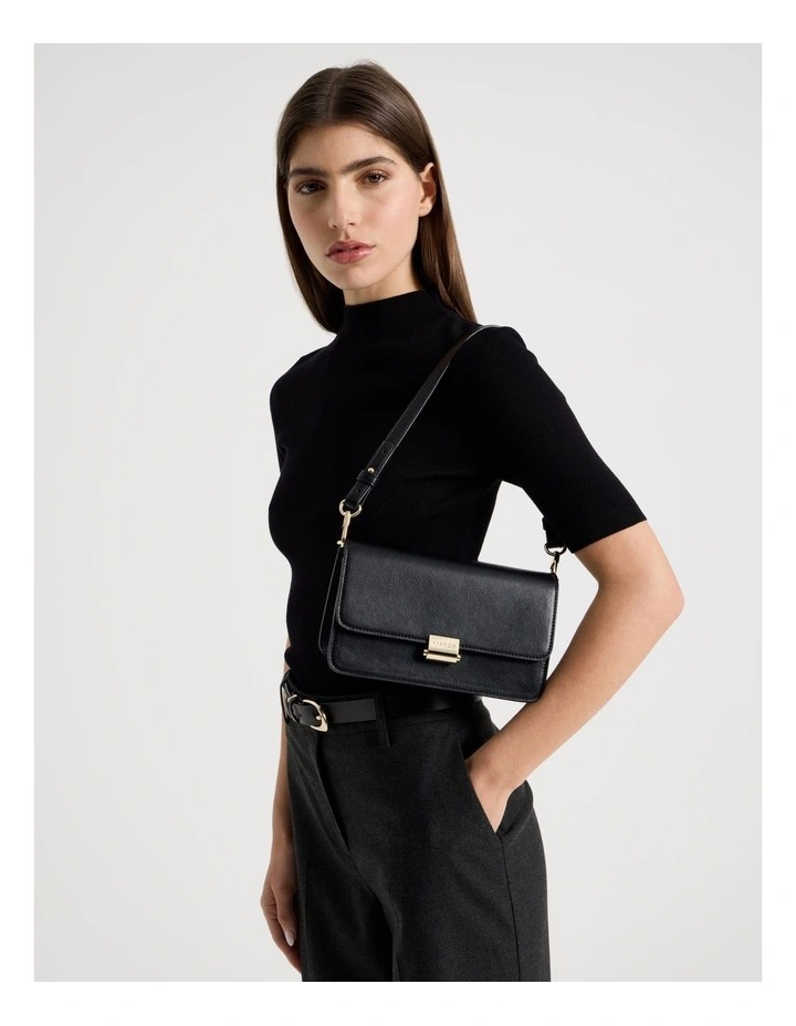 Lyon Shoulder Bag in Black image 2