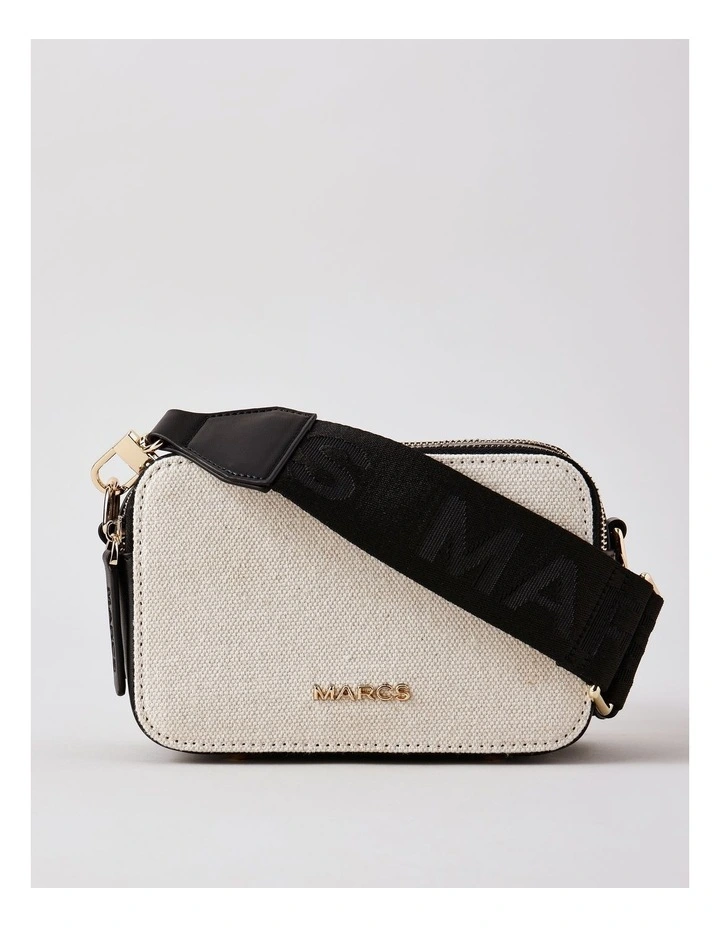 Budapest Crossbody Bag in Black Canvas Combo image 1