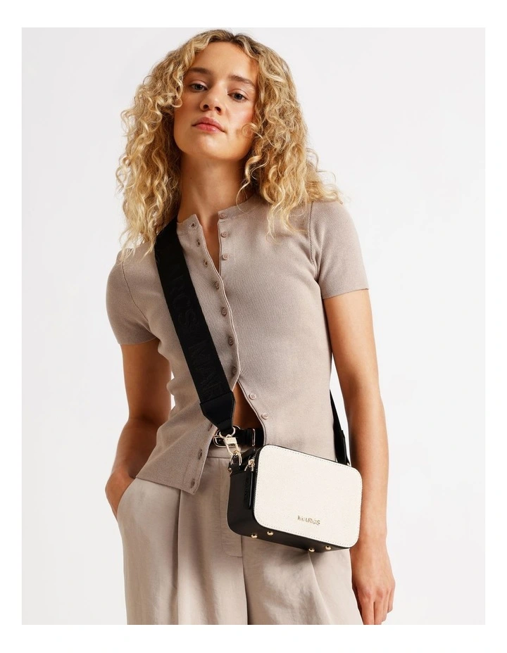 Budapest Crossbody Bag in Black Canvas Combo image 2