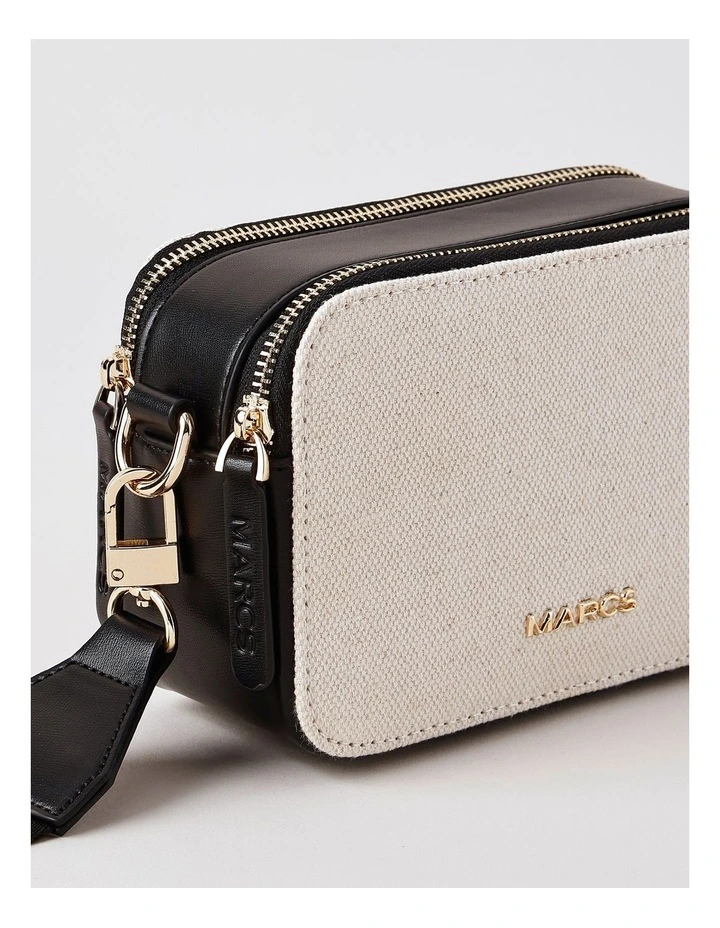 Budapest Crossbody Bag in Black Canvas Combo image 3