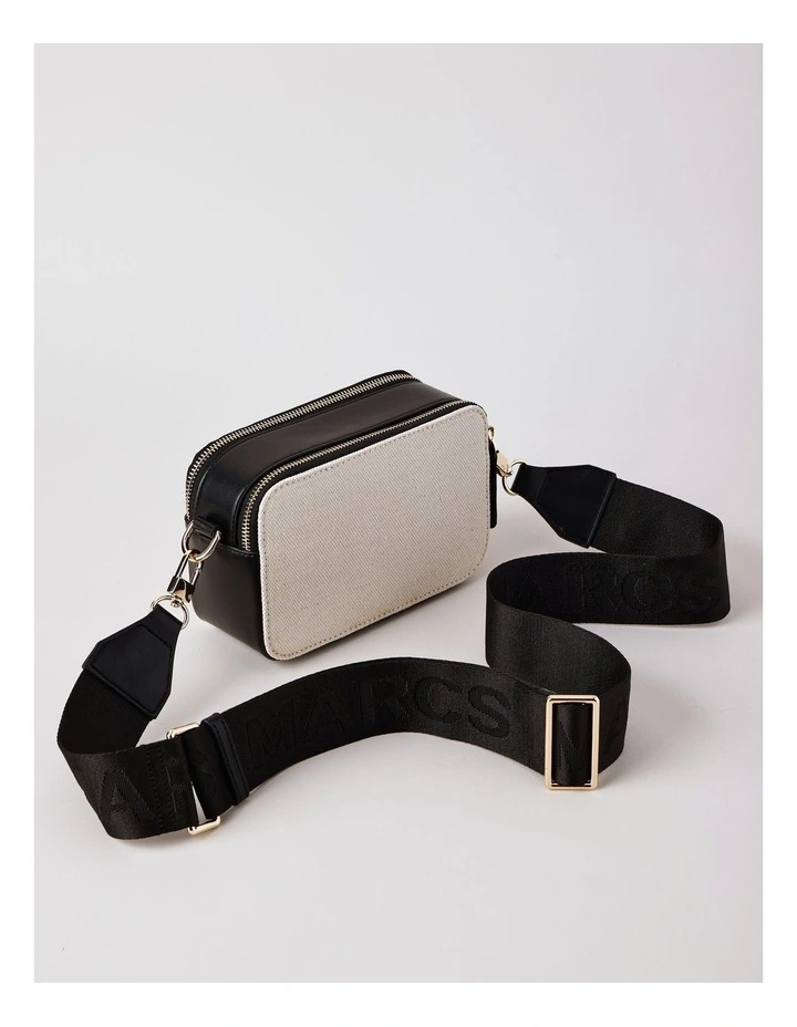Budapest Crossbody Bag in Black Canvas Combo image 5