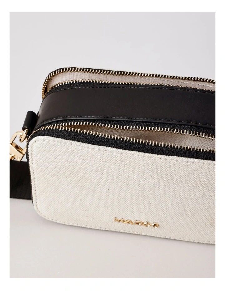 Budapest Crossbody Bag in Black Canvas Combo image 7
