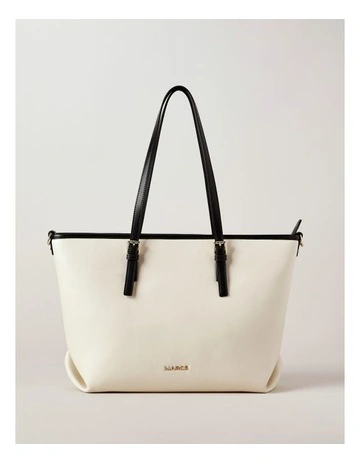 Beirut Tote Bag in Vanilla/Black