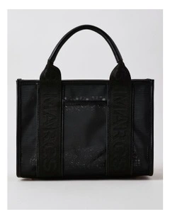 Barbados Tote Bag in Black Mesh