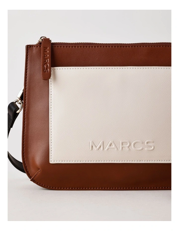 Milan Crossbody Bag in Brown/Ballerina Combo image 3