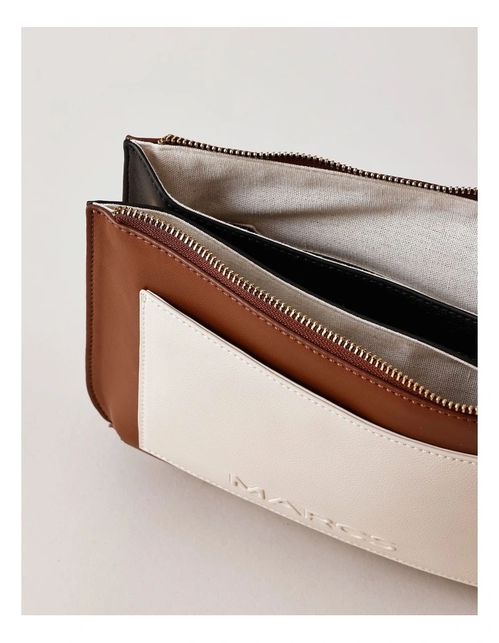 Milan Crossbody Bag in Brown/Ballerina Combo image 6