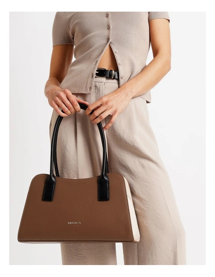 Messina Tote Bag in Brown Combo image 2