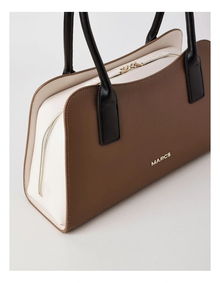 Messina Tote Bag in Brown Combo image 2