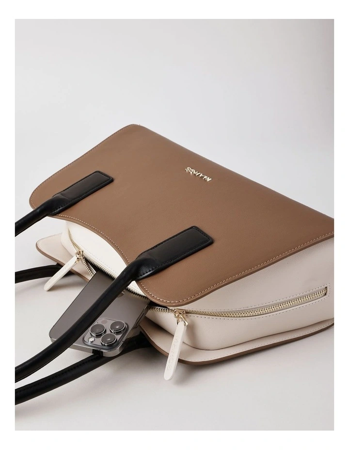 Messina Tote Bag in Brown Combo image 4