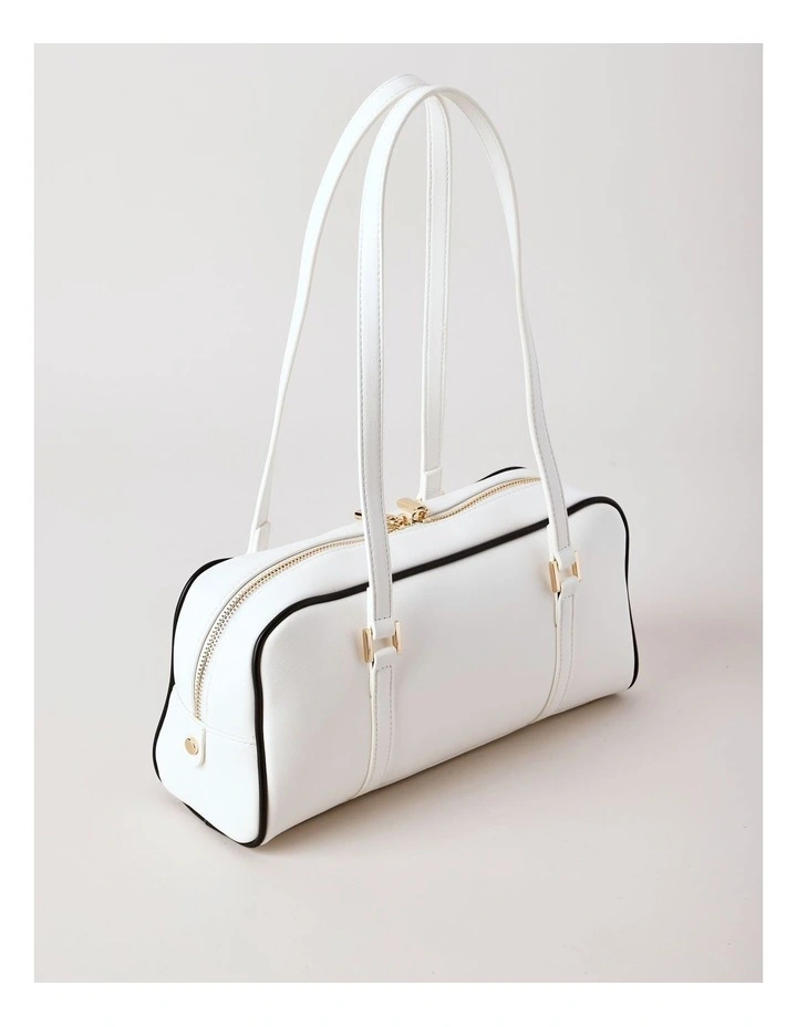 Isla Bowler Bag in White image 3