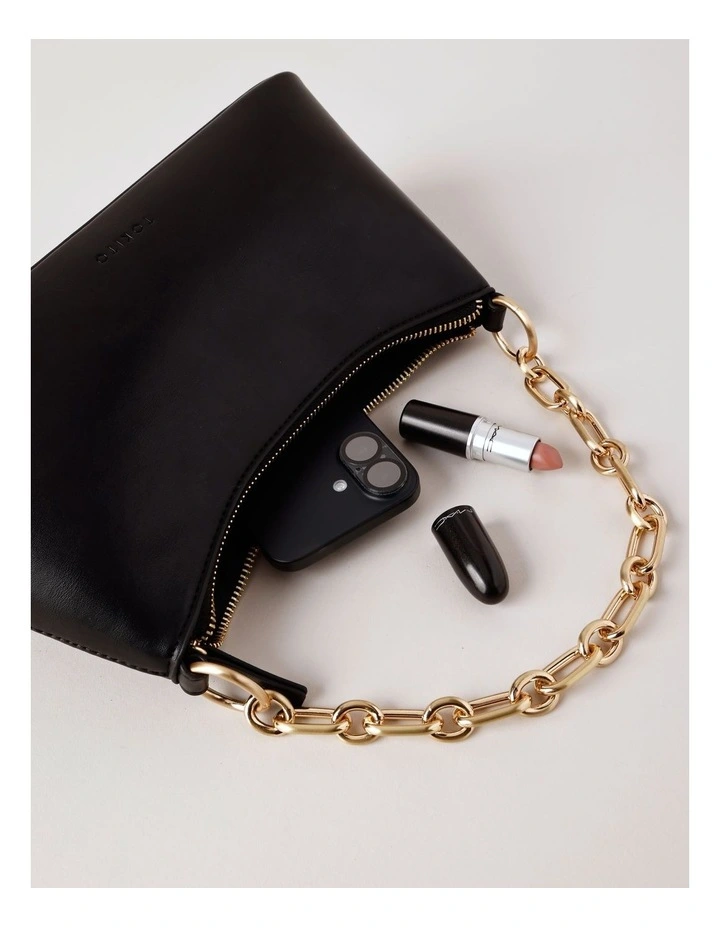 Cynthia Shoulder Bag in Black image 2
