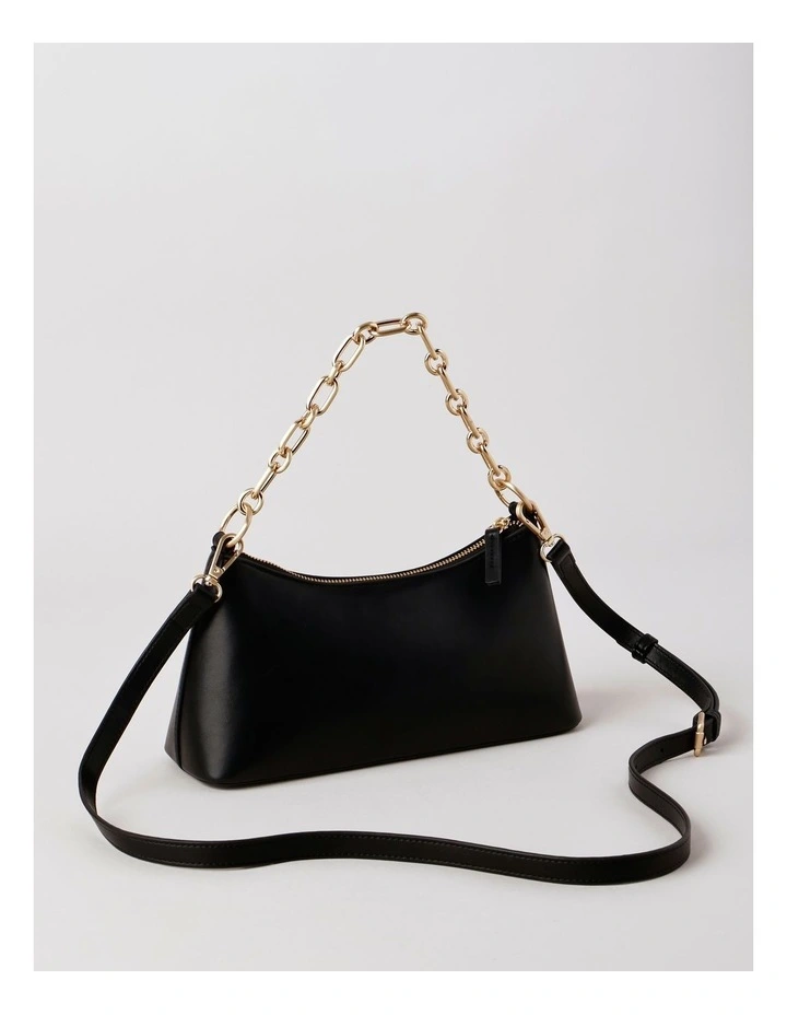 Cynthia Shoulder Bag in Black image 3