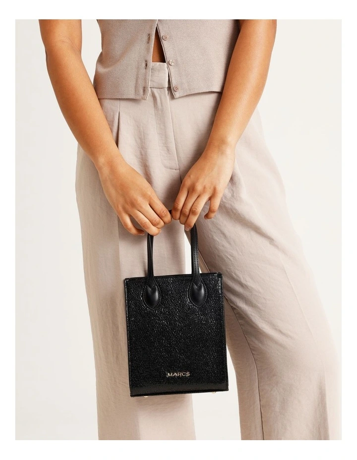 Aruba Mini Tote Bag in Black Combo image 2