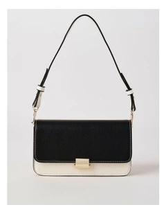 Lyon Shoulder Bag in Black/White Combo