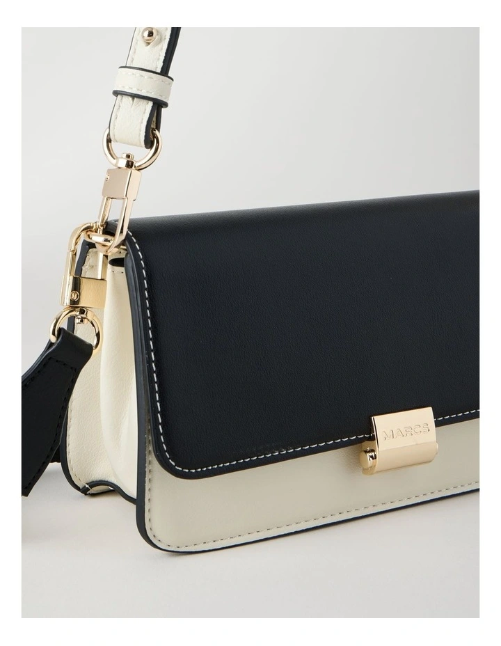 Lyon Shoulder Bag in Black/White Combo image 2