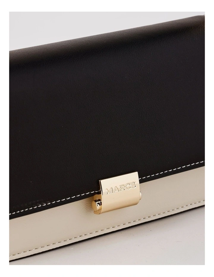 Lyon Shoulder Bag in Black/White Combo image 3