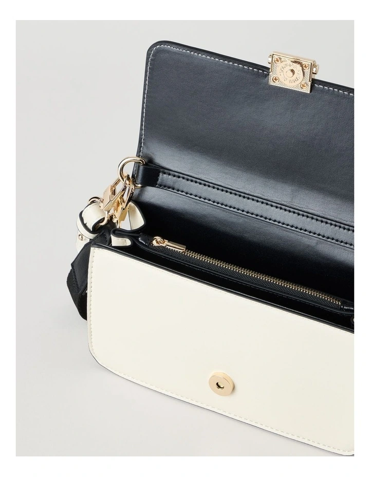 Lyon Shoulder Bag in Black/White Combo image 4