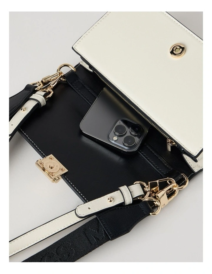 Lyon Shoulder Bag in Black/White Combo image 5