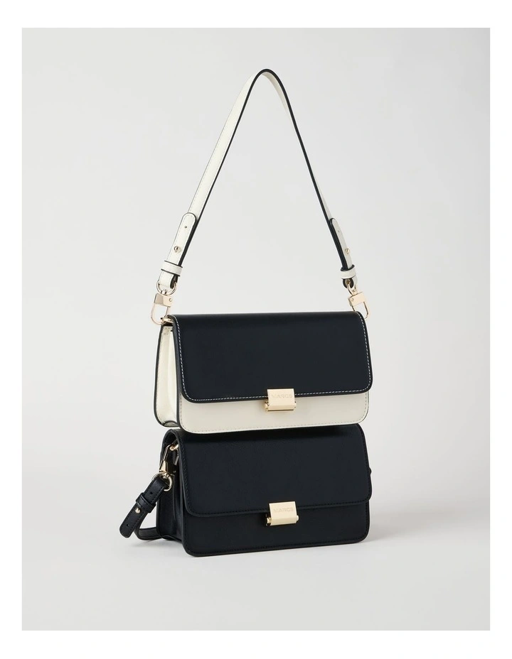 Lyon Shoulder Bag in Black/White Combo image 6