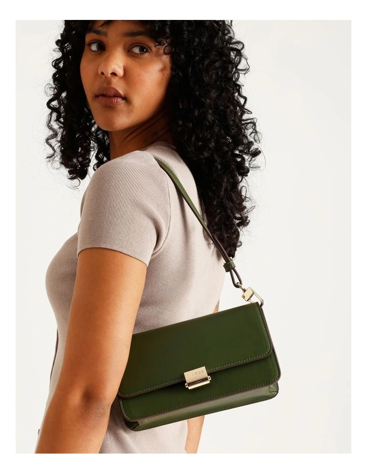 Lyon Shoulder Bag in Olive image 2
