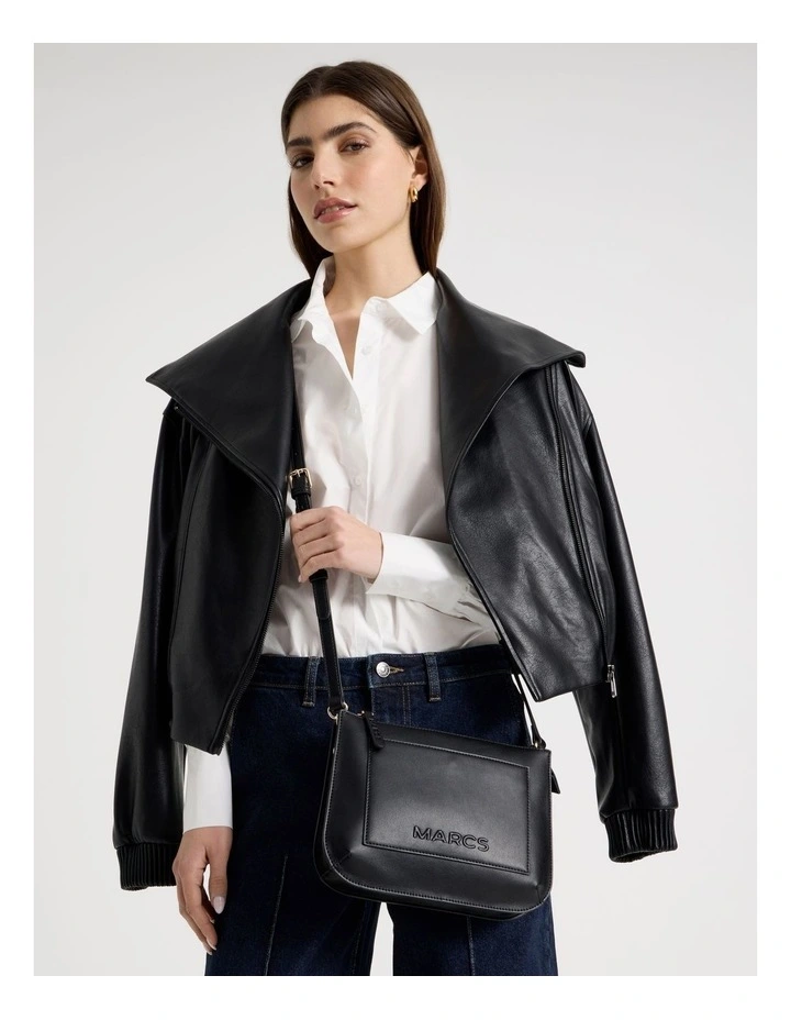 Milan Crossbody Bag in Black image 2