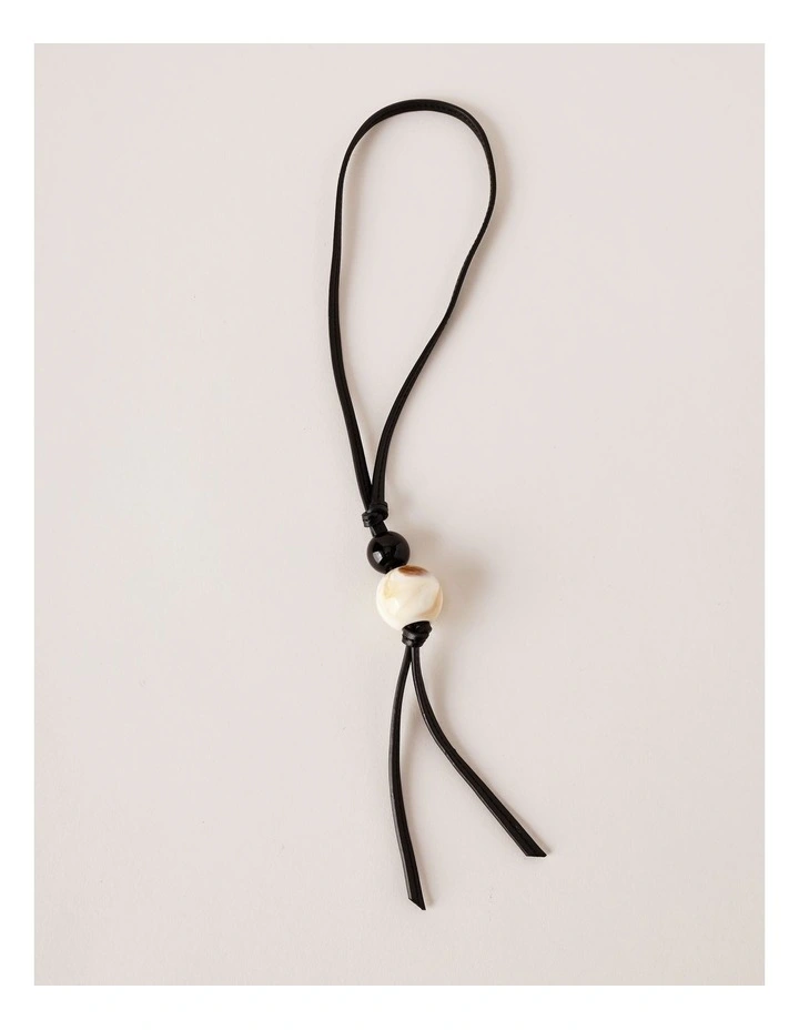 Tortoiseshell Ball Charm Accessory in Natural image 1