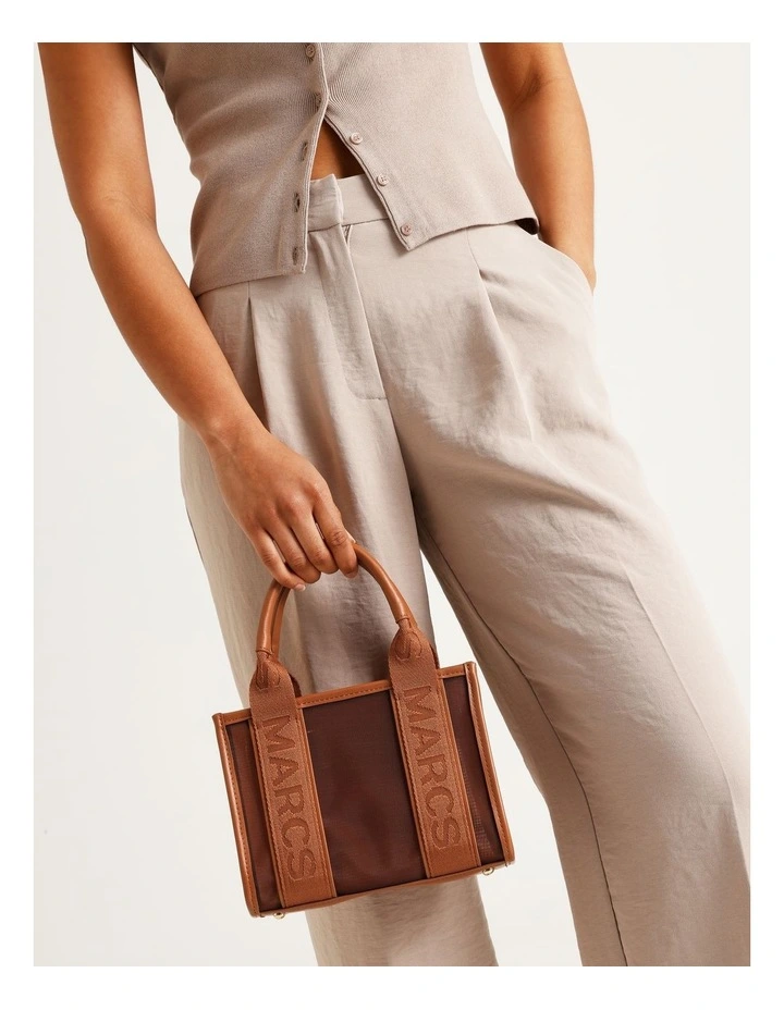 Barbados Mini Tote Bag in Brown image 2