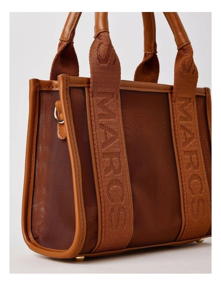 Barbados Mini Tote Bag in Brown image 3