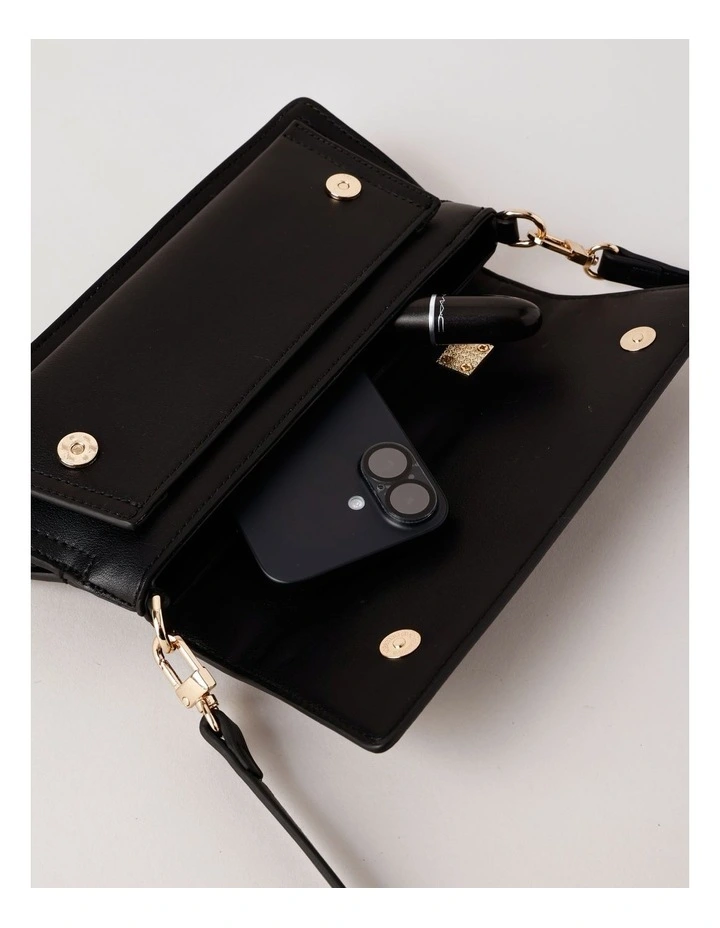 Marsala Clutch Bag in Black image 3